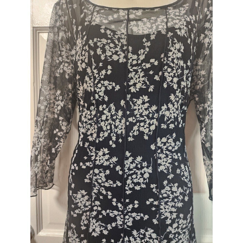 Jessica Howard Women's Printed Round-Neck Plus Floral Dress Size 16W - Picture 2 of 12